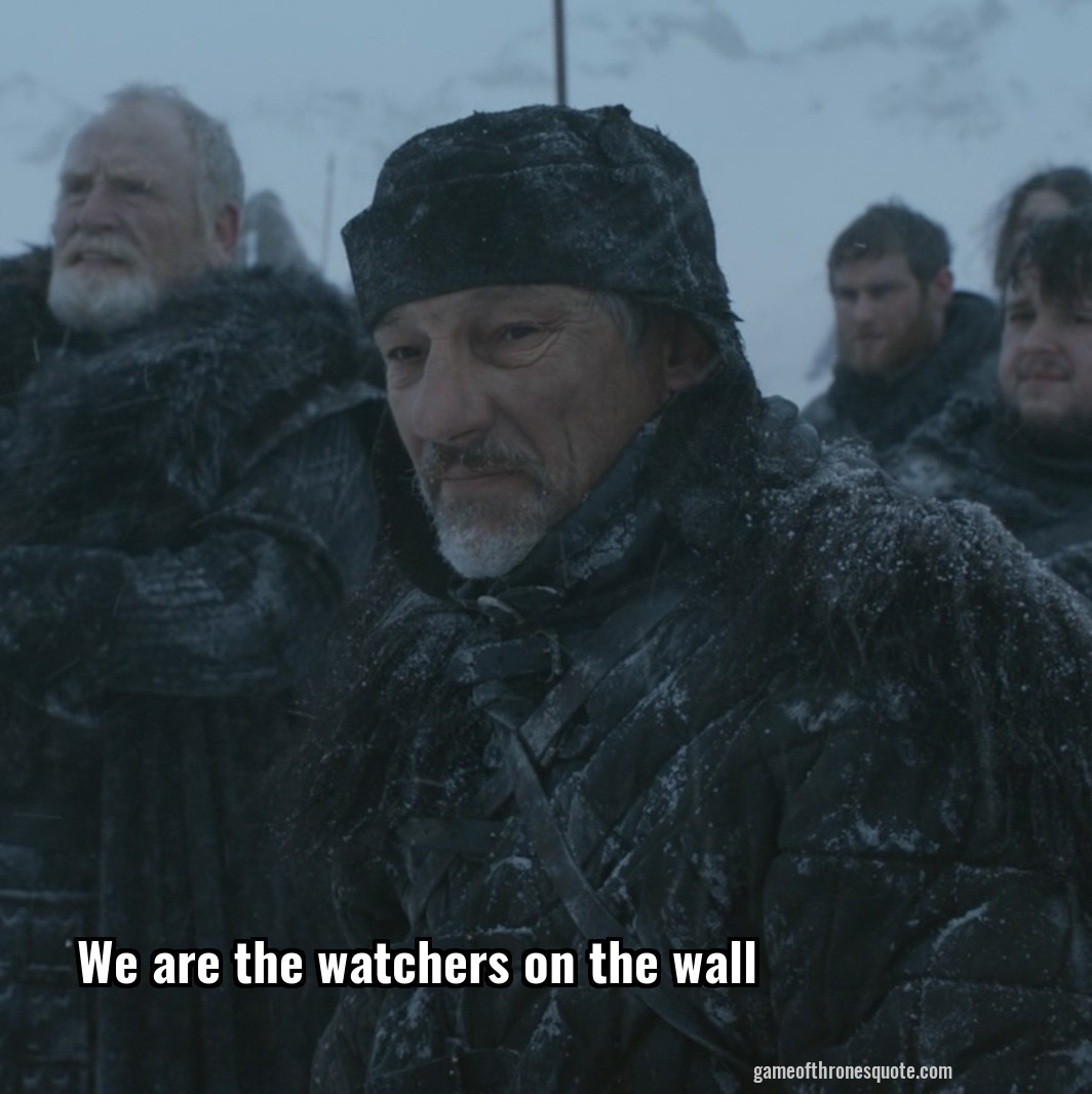 We are the watchers on the wall
