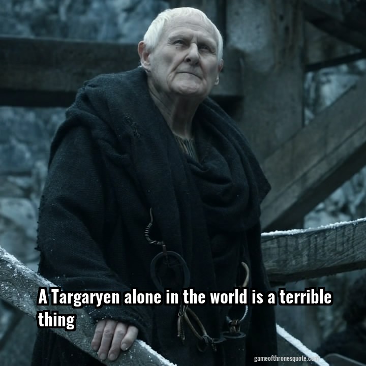 A Targaryen alone in the world is a terrible thing