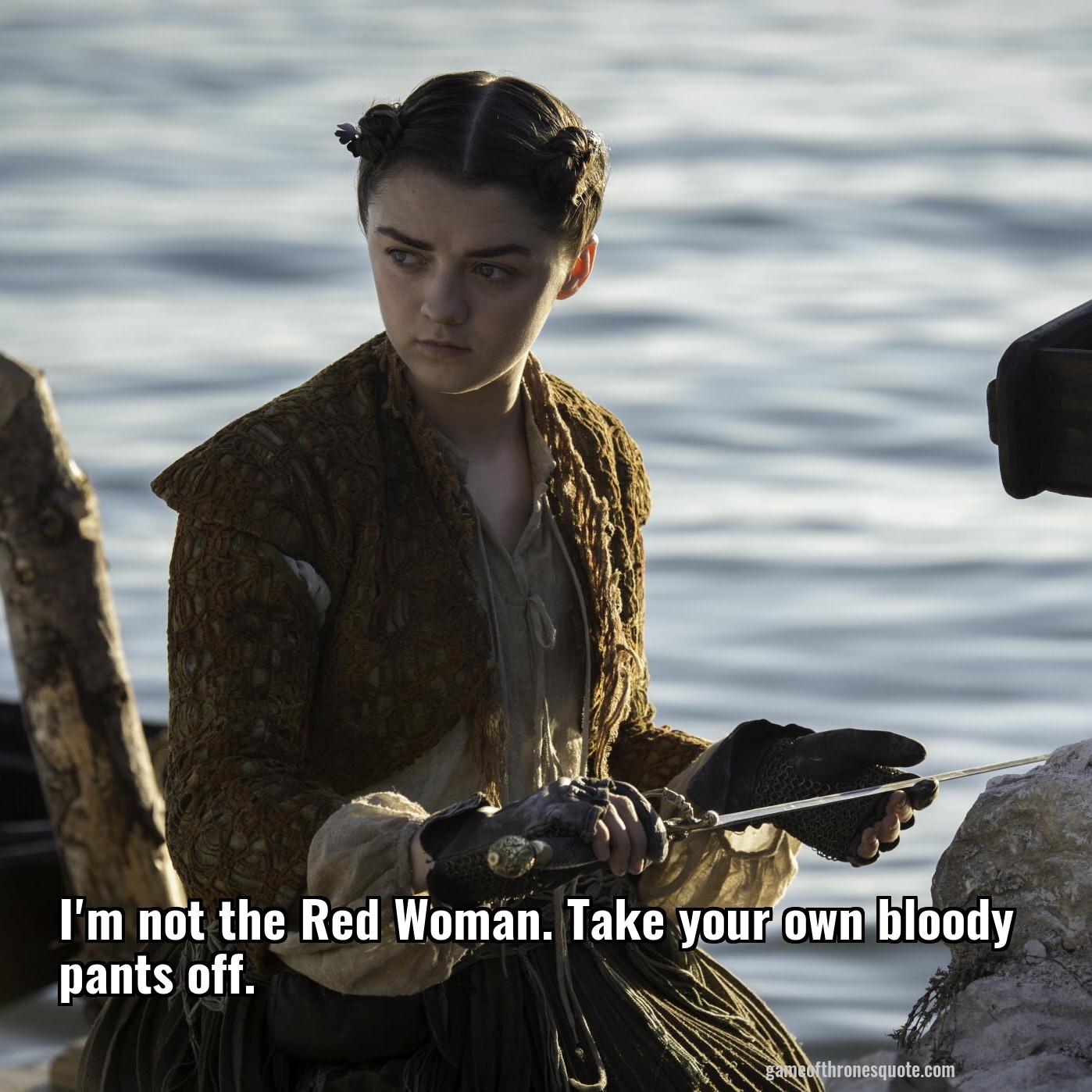 I'm not the Red Woman. Take your own bloody pants off.