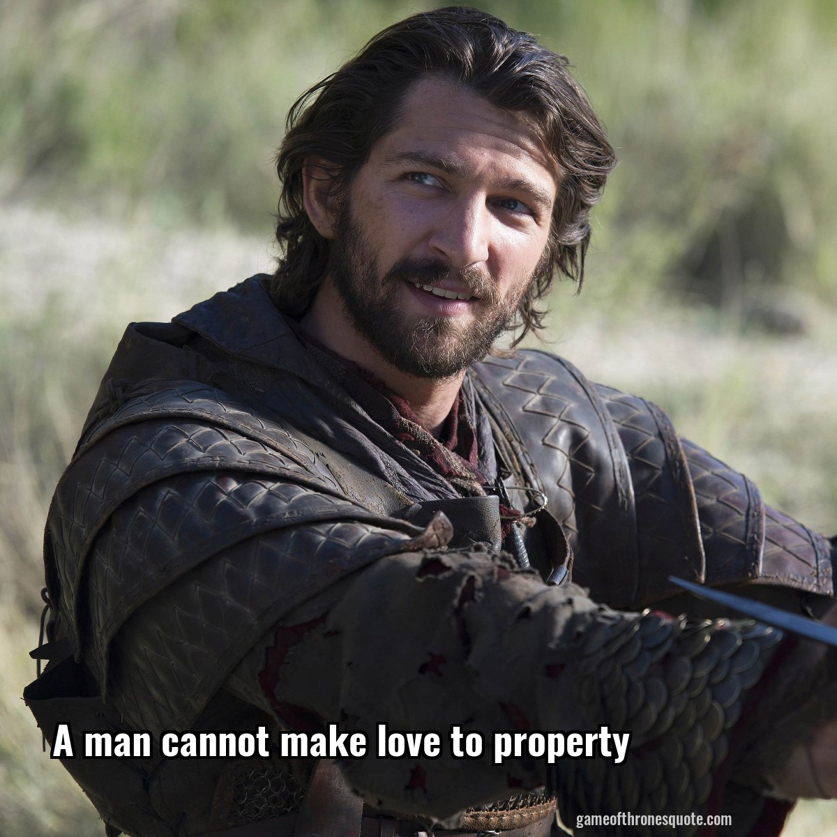 A man cannot make love to property