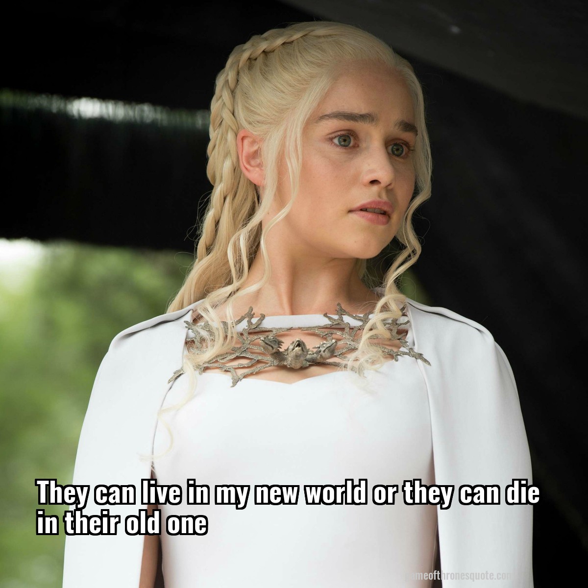 They can live in my new world or they can die in their old one