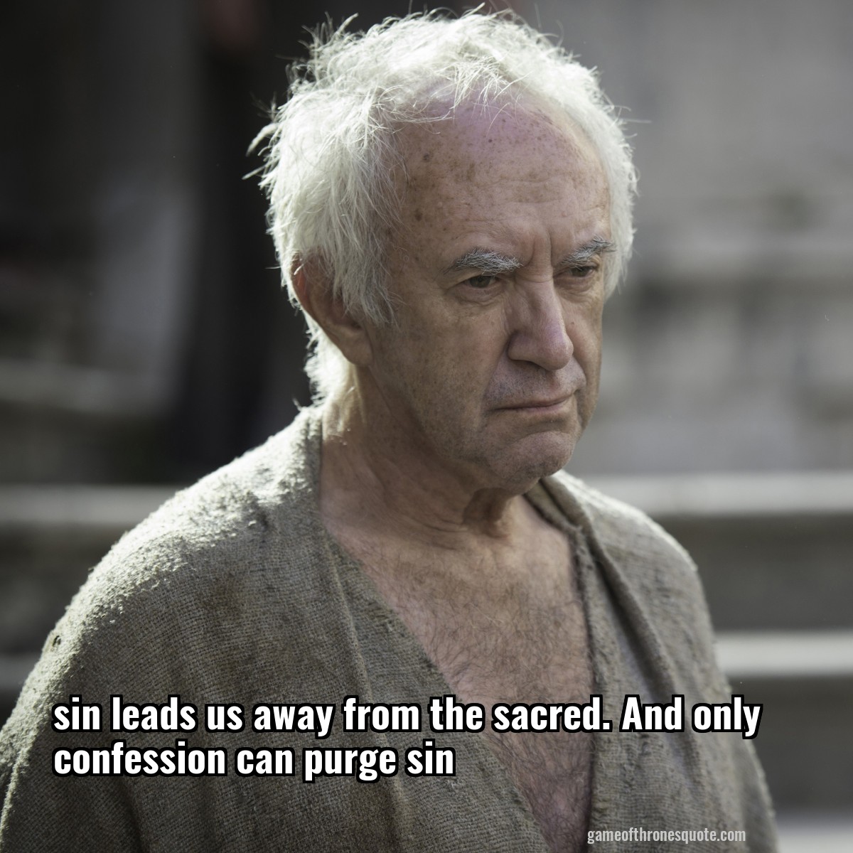 sin leads us away from the sacred. And only confession can purge sin