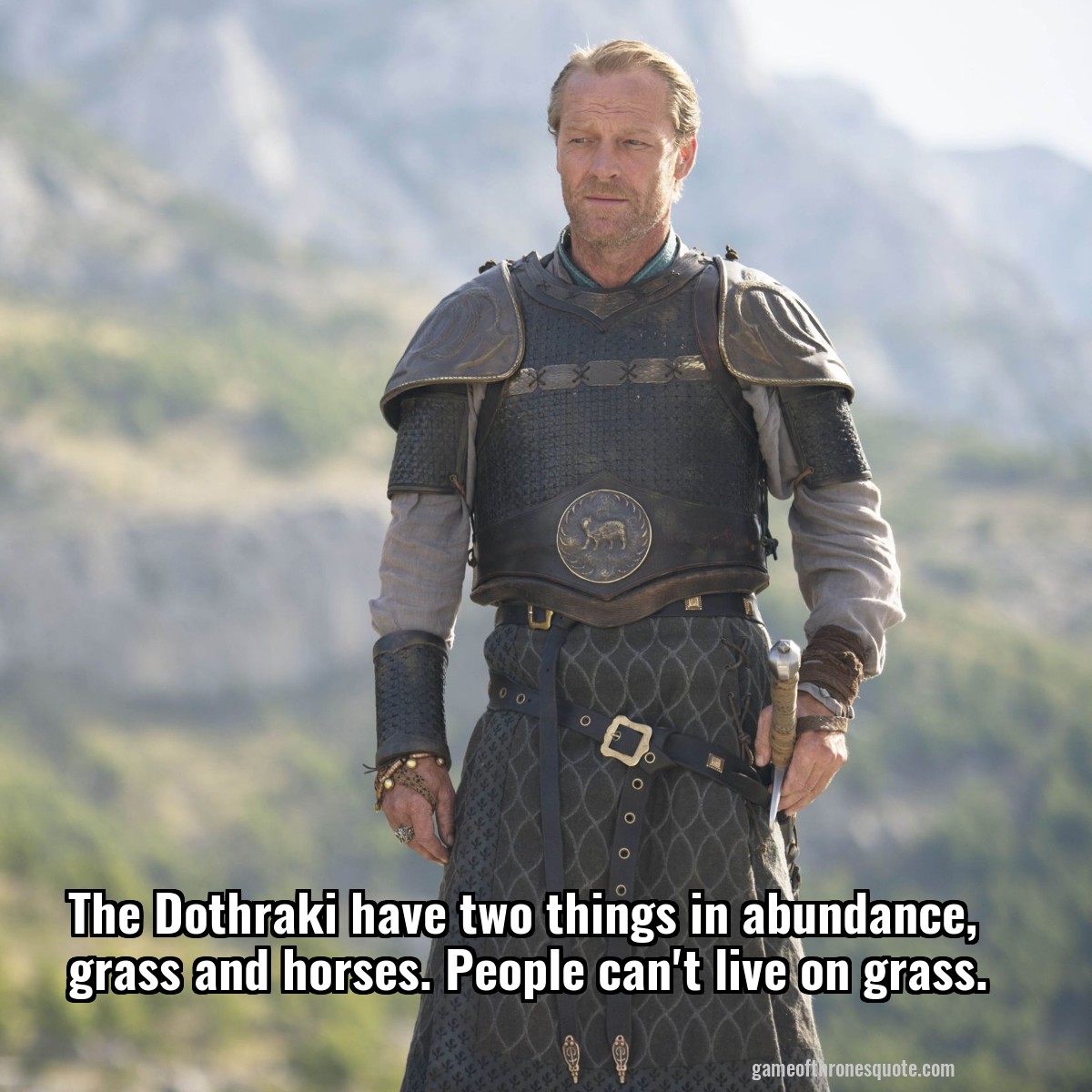The Dothraki have two things in abundance, grass and horses. People can't live on grass.