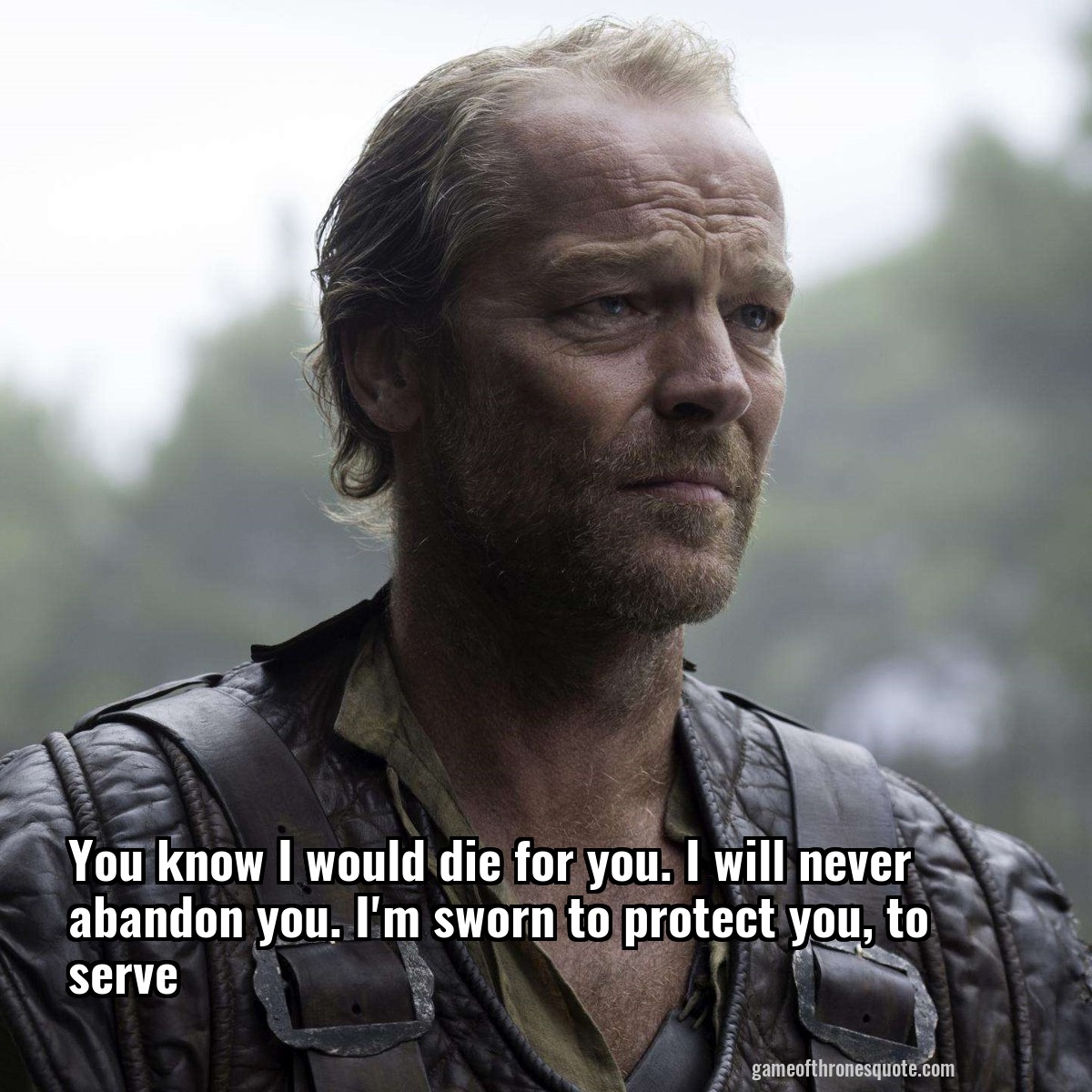 Jorah Mormont: You know I would die for you. I will never ...