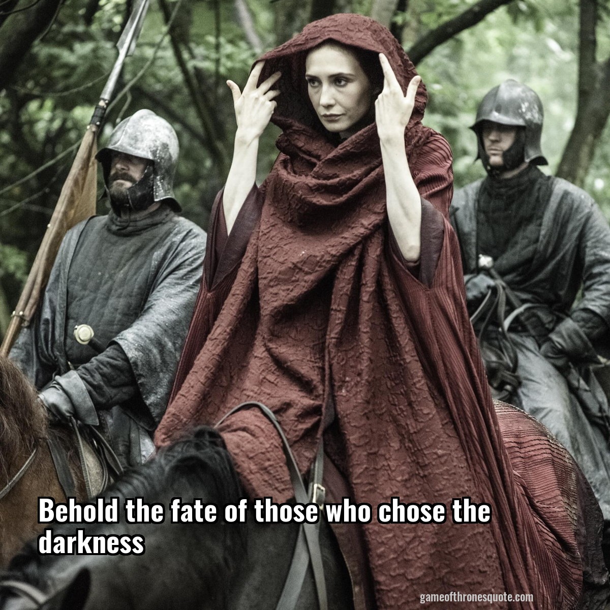 Behold the fate of those who chose the darkness