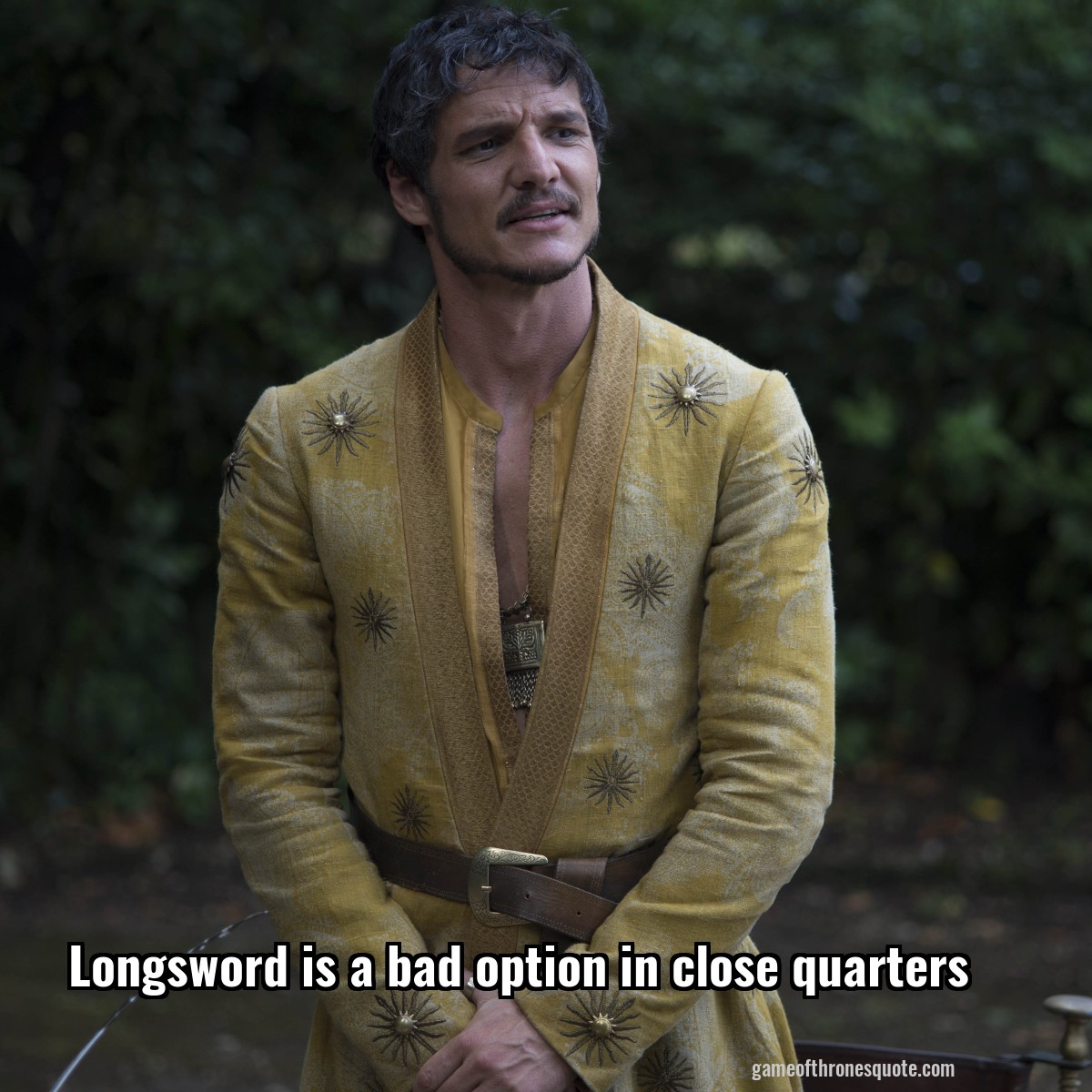Longsword is a bad option in close quarters