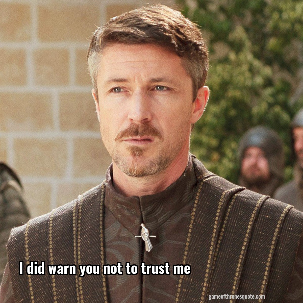 I did warn you not to trust me