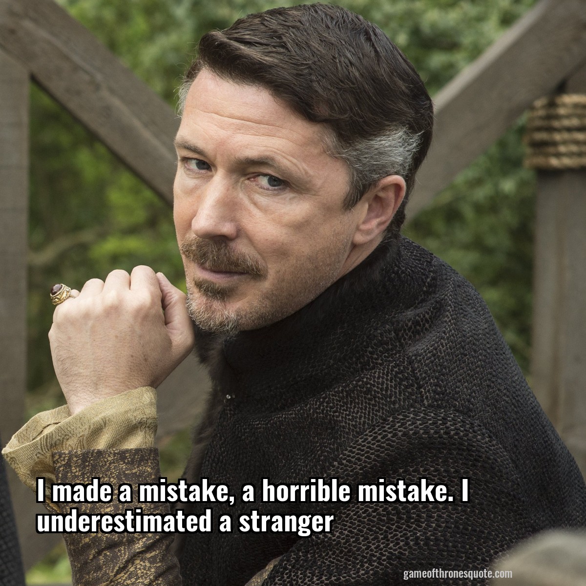 I made a mistake, a horrible mistake. I underestimated a stranger