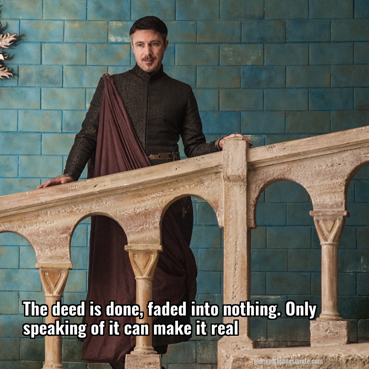 The deed is done, faded into nothing. Only speaking of it can make it real