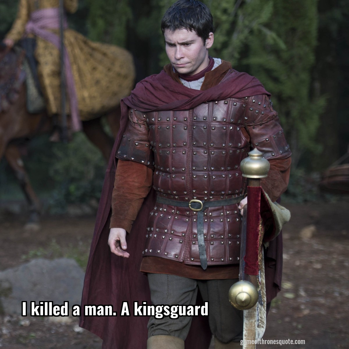 I killed a man. A kingsguard