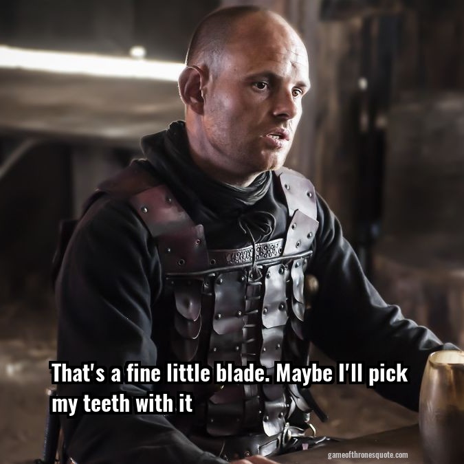 That's a fine little blade. Maybe I'll pick my teeth with it