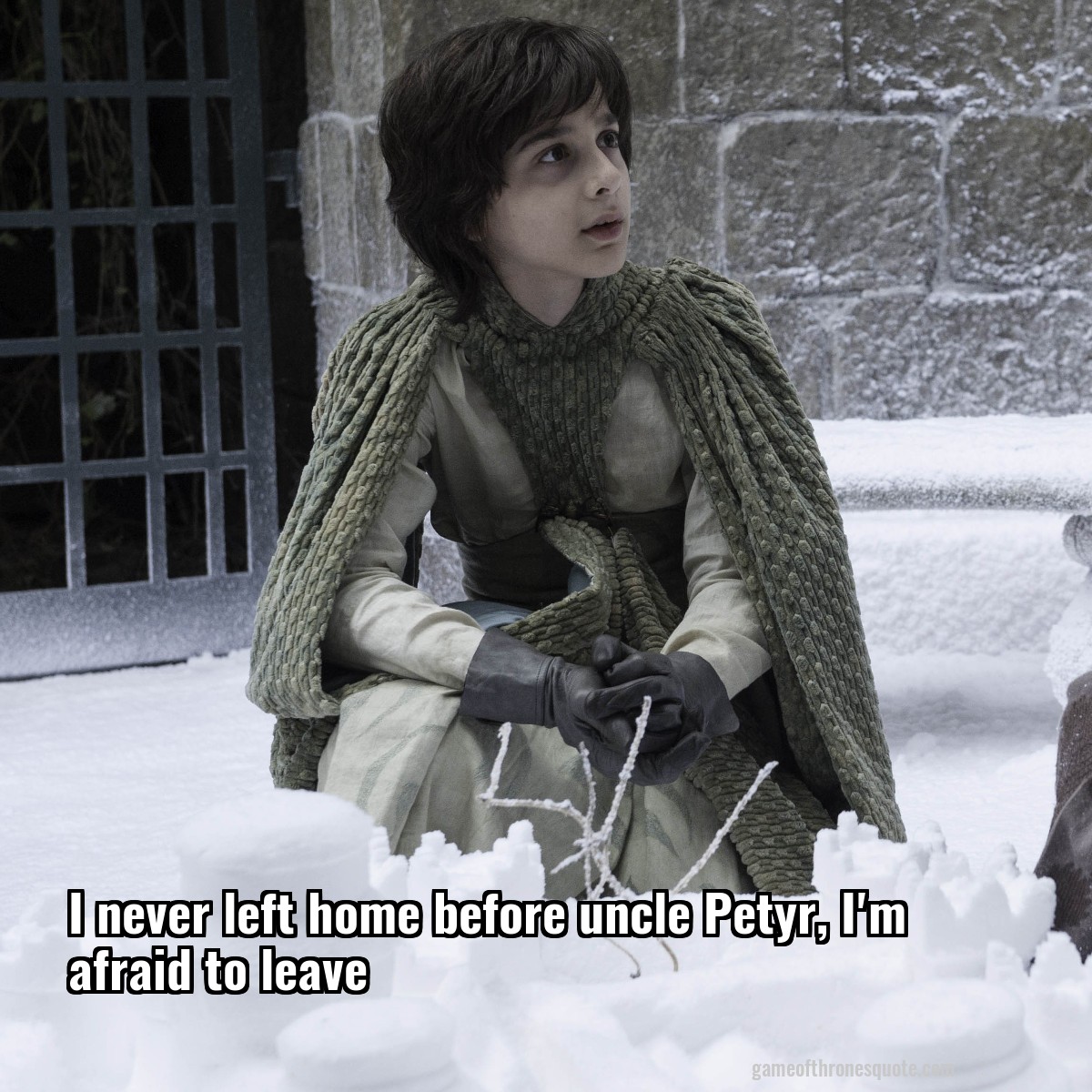 I never left home before uncle Petyr, I'm afraid to leave