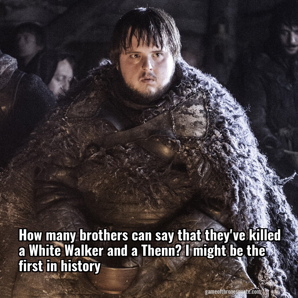 How many brothers can say that they've killed a White Walker and a Thenn? I might be the first in history