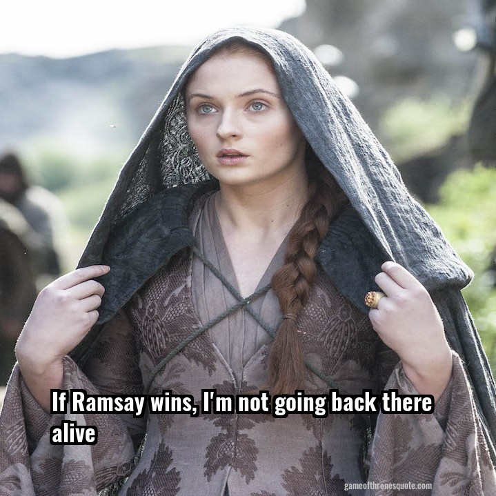 If Ramsay wins, I'm not going back there alive