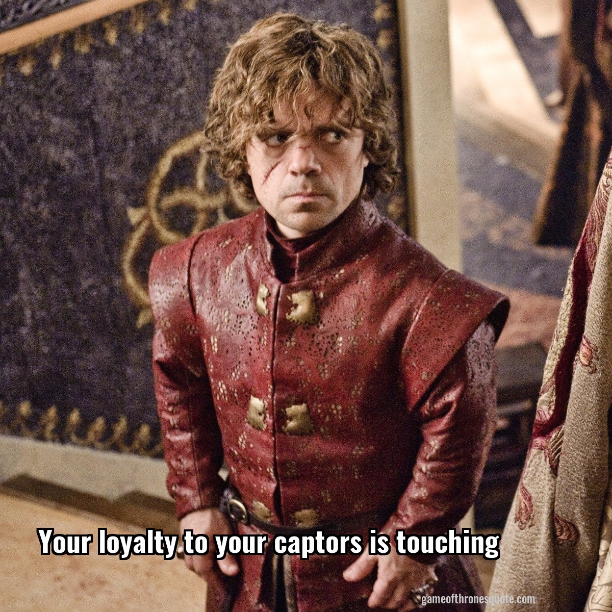 Your loyalty to your captors is touching