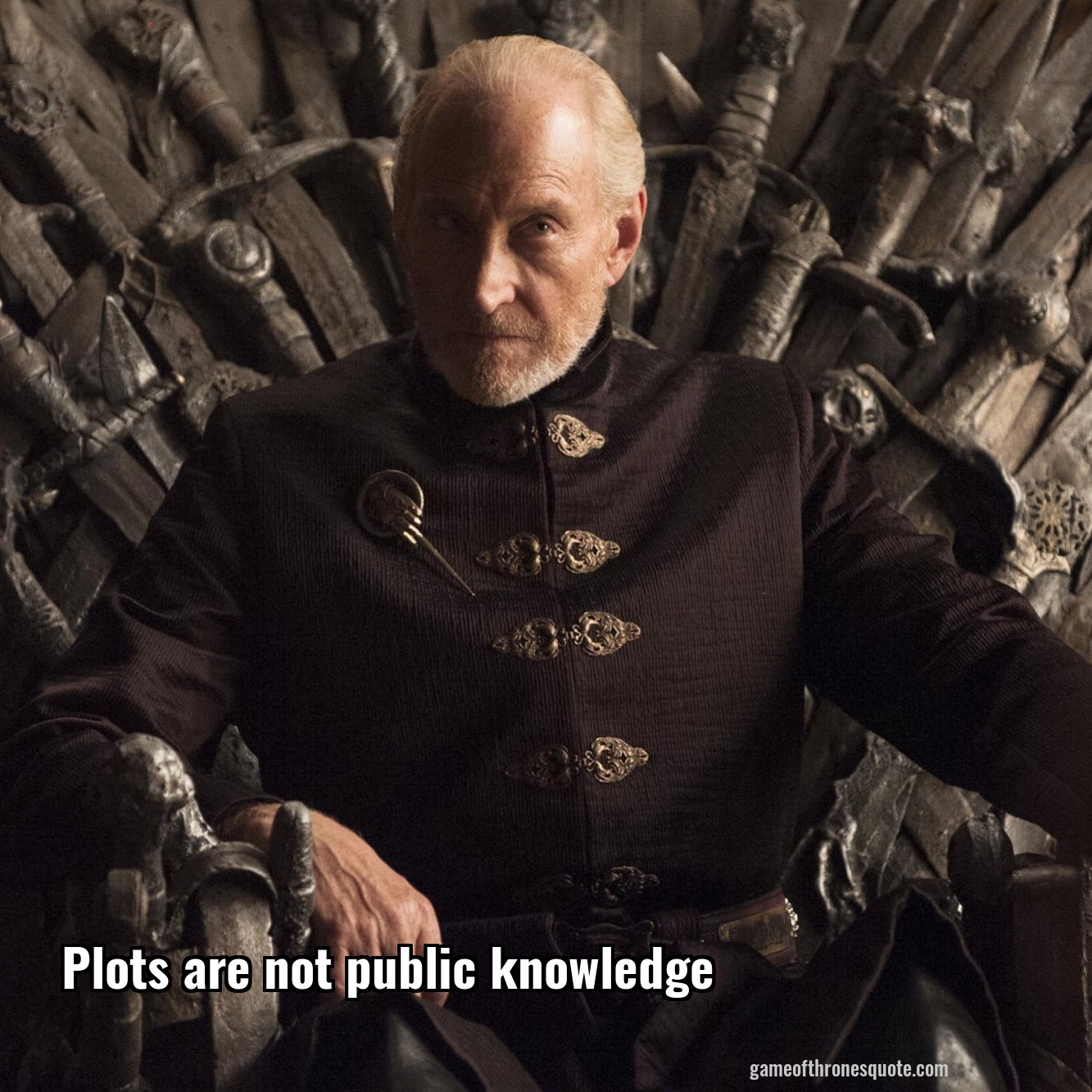 Plots are not public knowledge