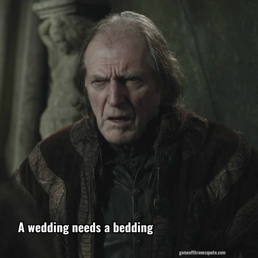A wedding needs a bedding